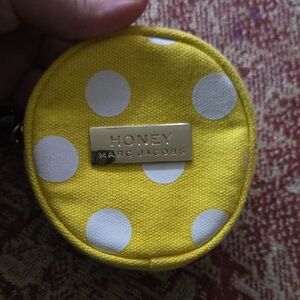 Marc Jacobs Honey Yellow and White Dot Pouch